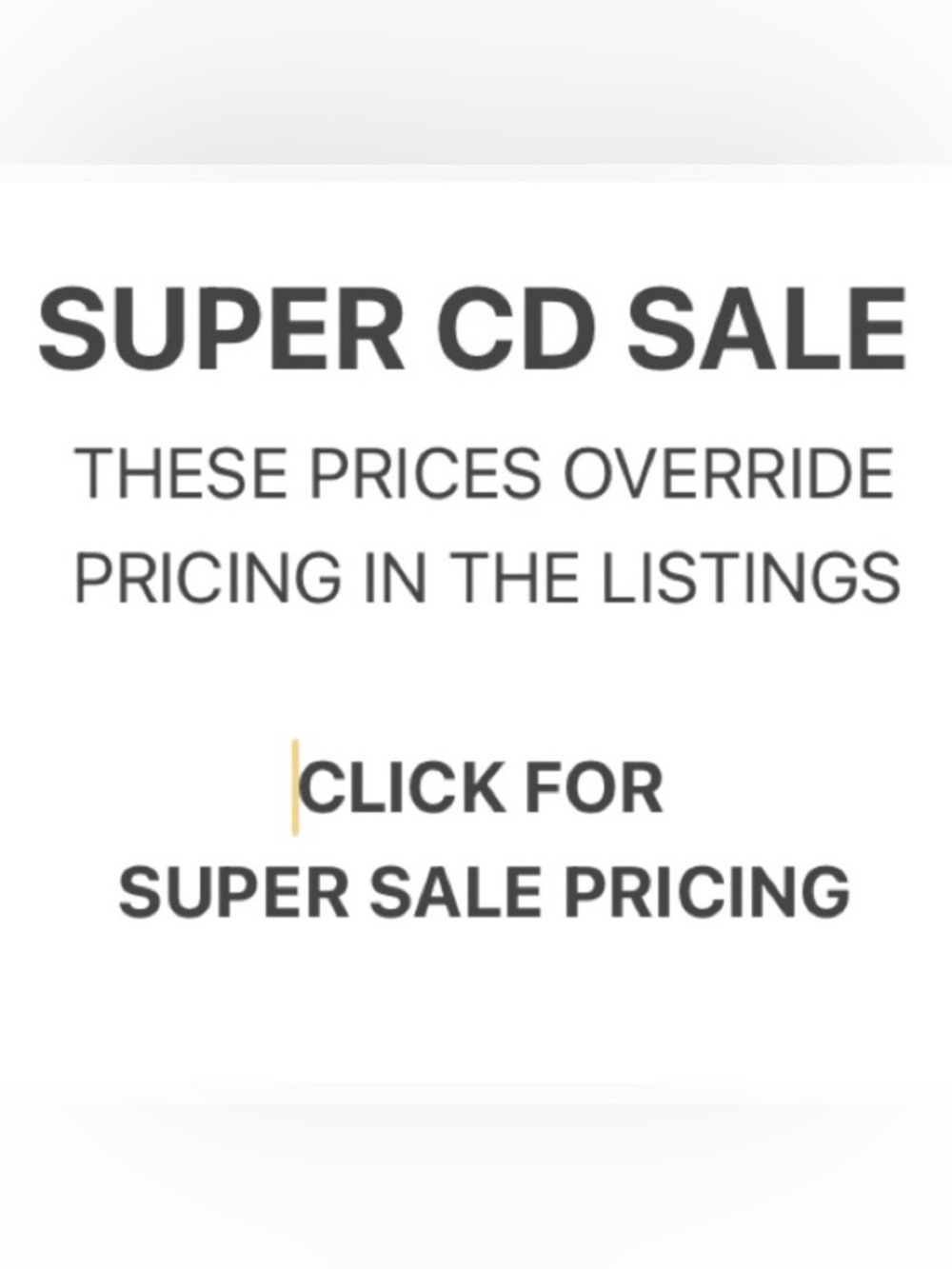 🎶 SUPER CD SALE 🎶